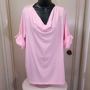 Lands' End Pink Quarter Sleeves